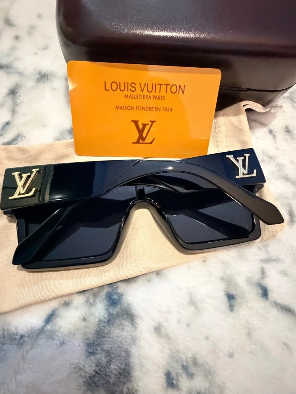 Louis Vuitton Black Oversized Square Sunglasses